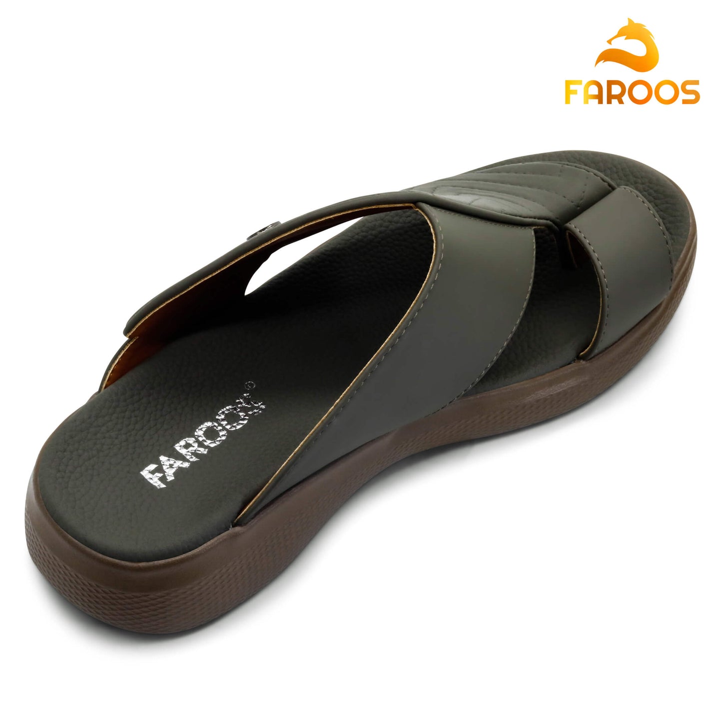 Faroos[F226]M004 Olive Gents Arabic Sandal