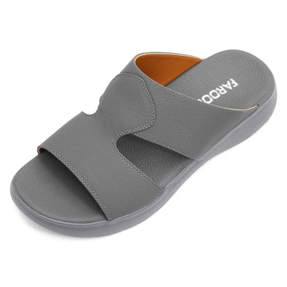Faroos[F418]M072 Gray Gents Arabic Sandal
