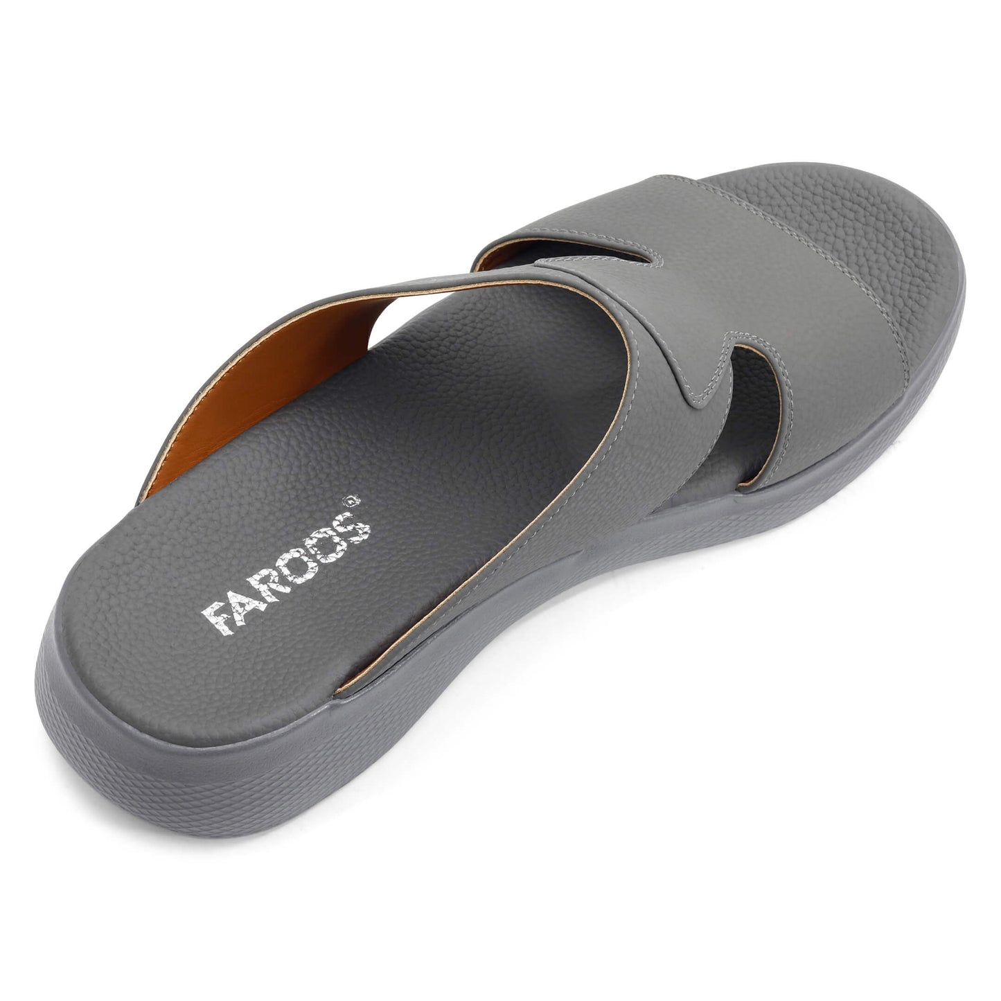 Faroos[F418]M072 Gray Gents Arabic Sandal