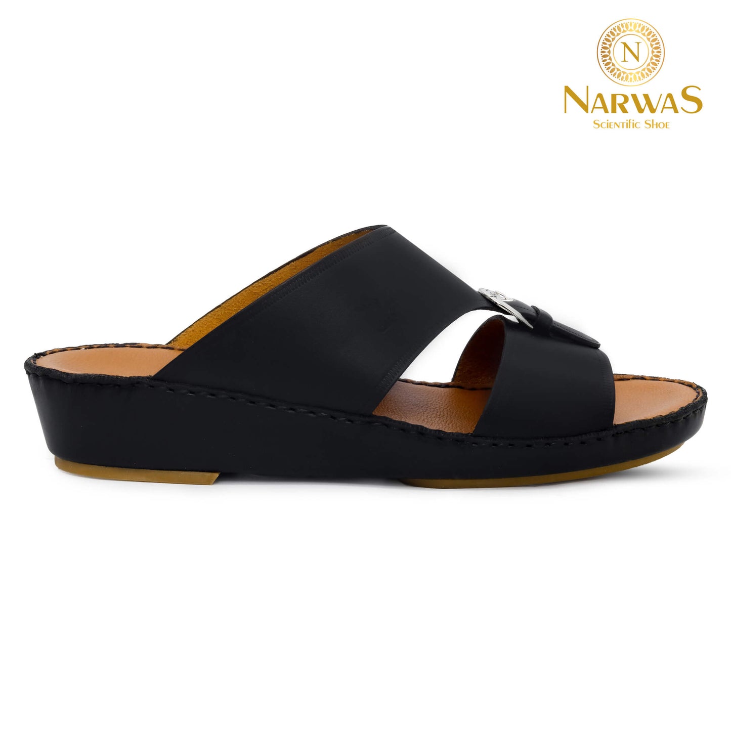 Narwas [C] 2000 Black Tan Gents Sandal