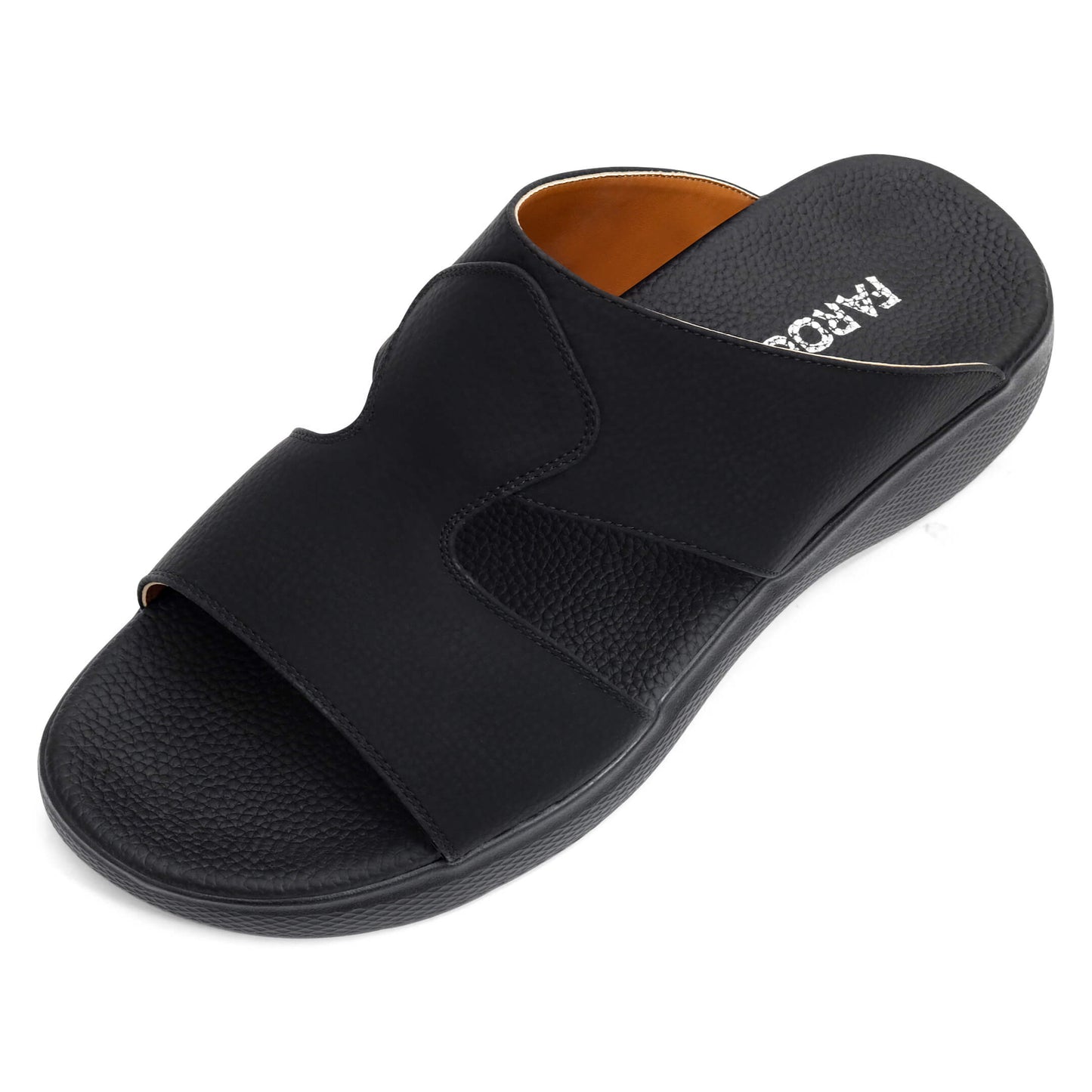Faroos[F417]M072 Black Gents Arabic Sandal