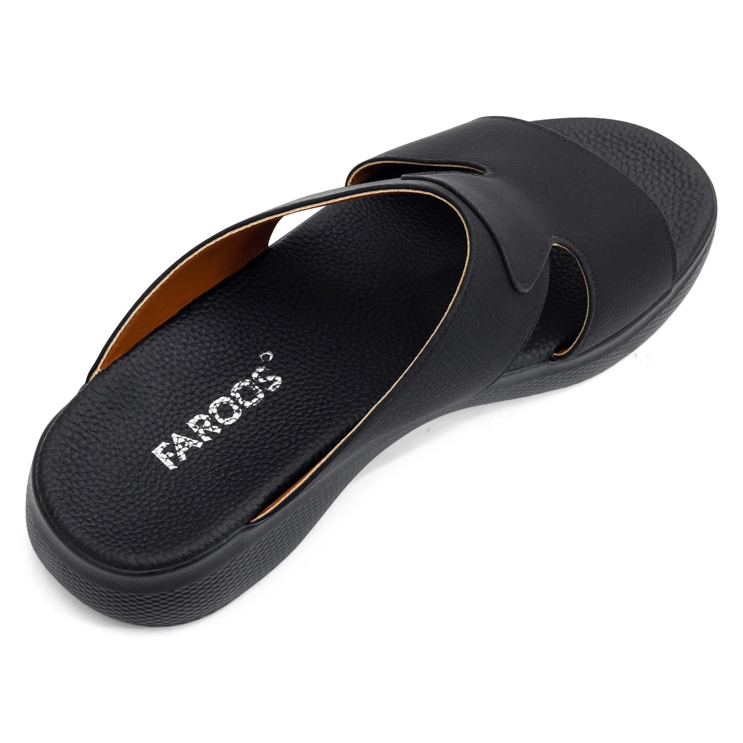 Faroos[F417]M072 Black Gents Arabic Sandal