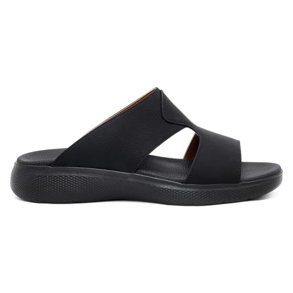 Faroos[F417]M072 Black Gents Arabic Sandal