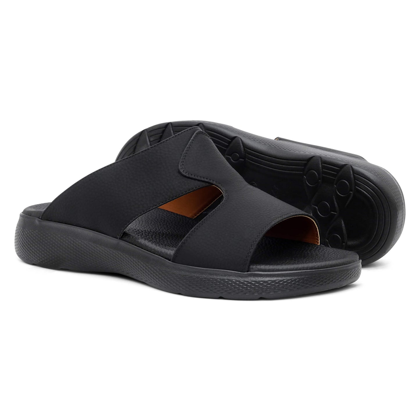 Faroos[F417]M072 Black Gents Arabic Sandal