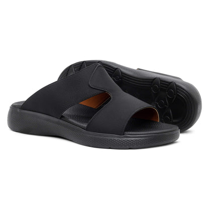 Faroos[F417]M072 Black Gents Arabic Sandal