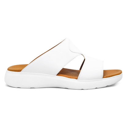 Faroos[F419]M072 White Gents Arabic Sandal