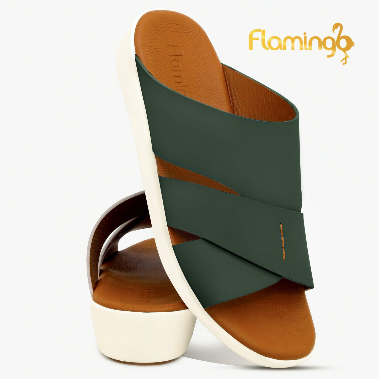 Flamingo[FG101]817 Olive Gents Arabic Sandal
