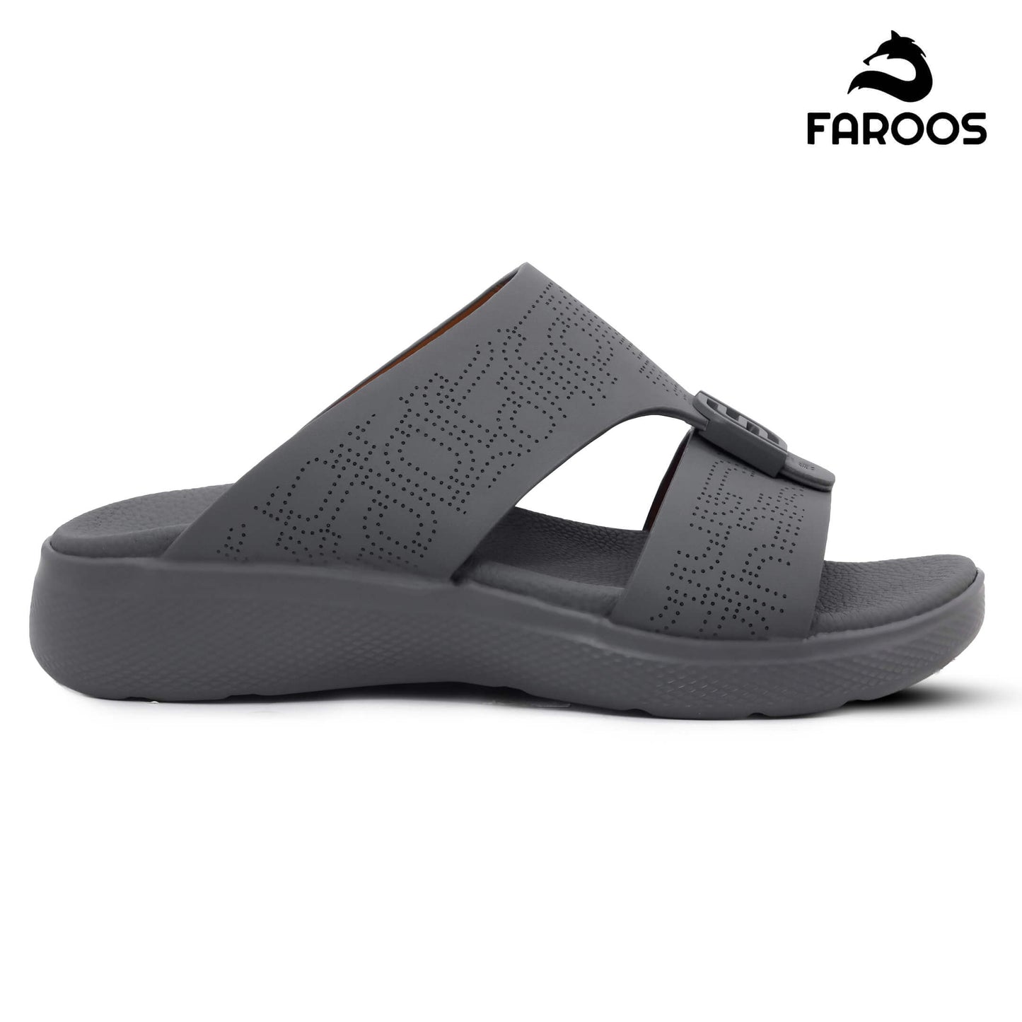 Faroos[F503]M022 Grey Gents Arabic Sandal