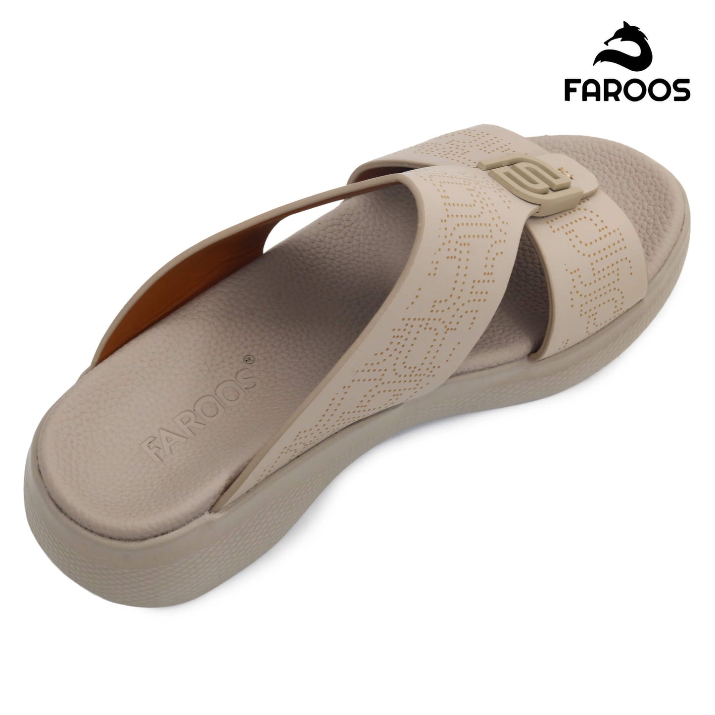 Faroos[F504]M022 Stone Gents Arabic Sandal