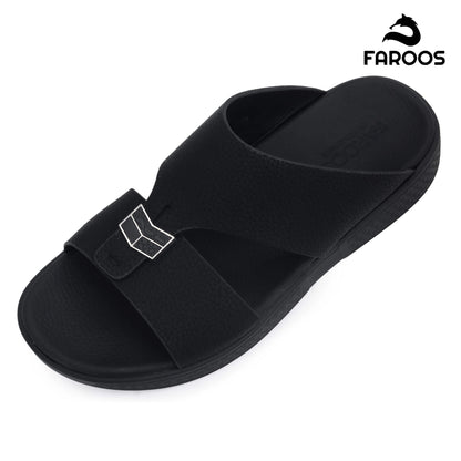Faroos[F488]M090 Black Gents Arabic Sandal