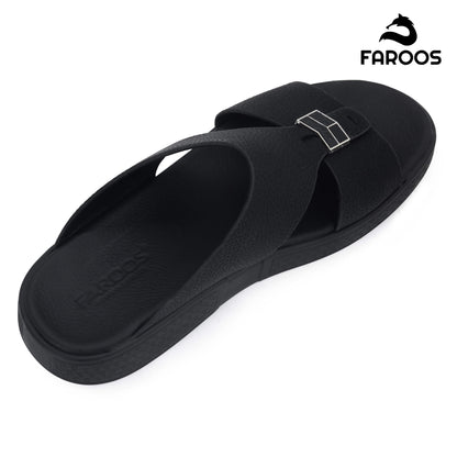 Faroos[F488]M090 Black Gents Arabic Sandal