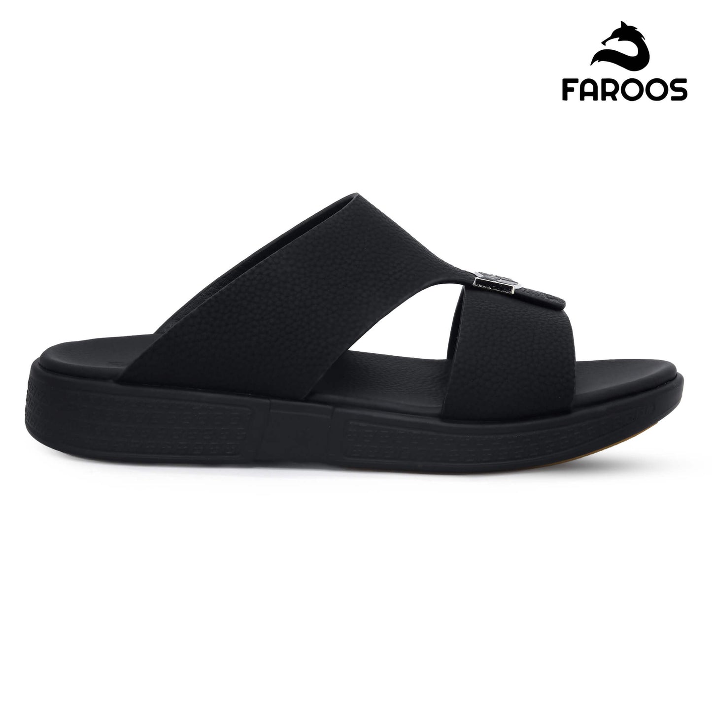 Faroos[F488]M090 Black Gents Arabic Sandal