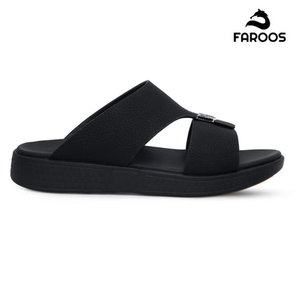 Faroos[F488]M090 Black Gents Arabic Sandal