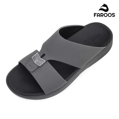 Faroos[F489]M090 Grey Gents Arabic Sandal