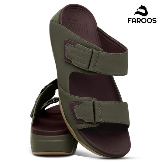 Faroos[F342]M116 Truffle Gents Arabic Sandal