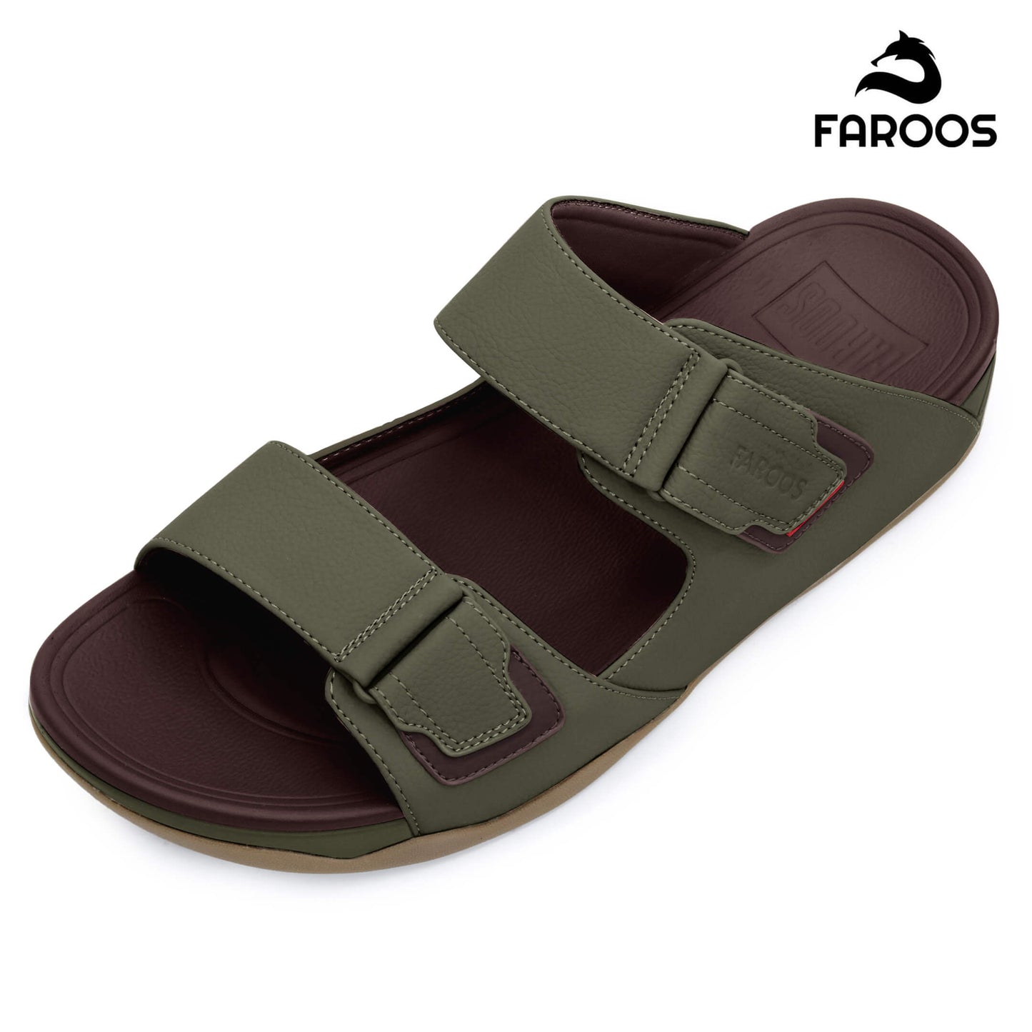 Faroos[F342]M116 Truffle Gents Arabic Sandal
