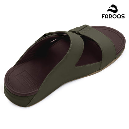 Faroos[F342]M116 Truffle Gents Arabic Sandal