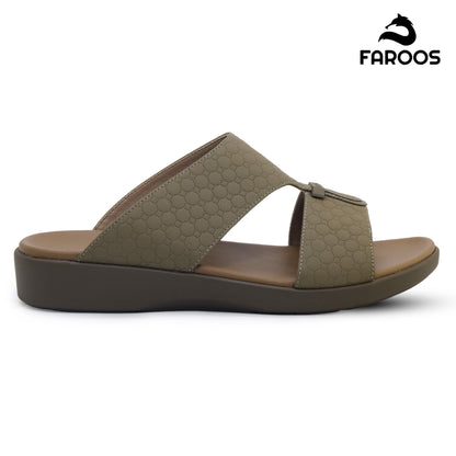 Faroos[F518]M292 Truffle Gents Arabic Sandal