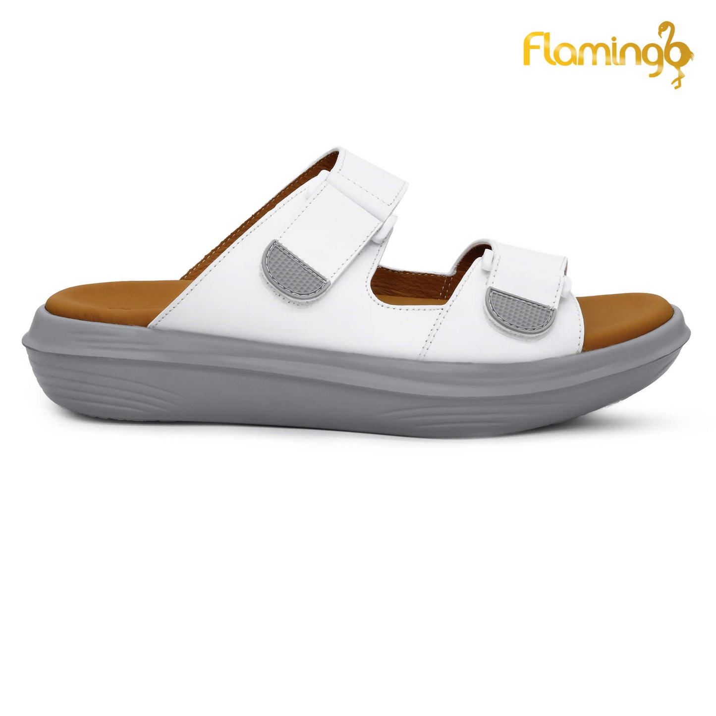 Flamingo Premium[FG123]8078 White Gents Arabic Sandal