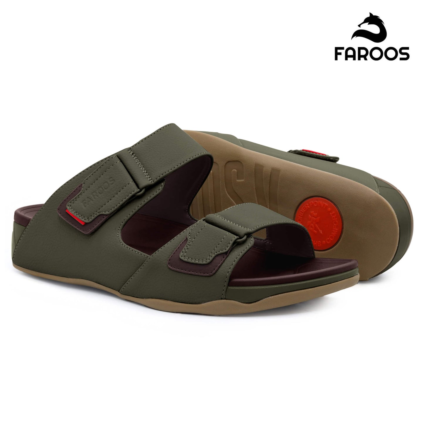 Faroos[F342]M116 Truffle Gents Arabic Sandal