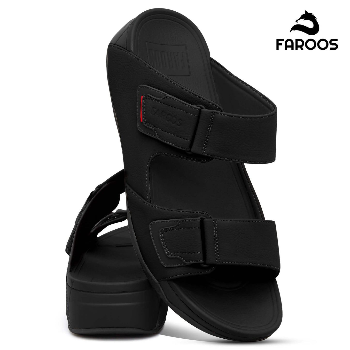 Faroos[F339]M116 Black Gents Arabic Sandal