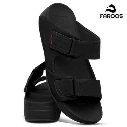 Faroos[F339]M116 Black Gents Arabic Sandal