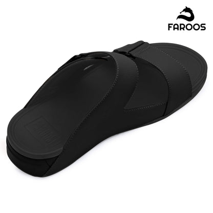 Faroos[F339]M116 Black Gents Arabic Sandal