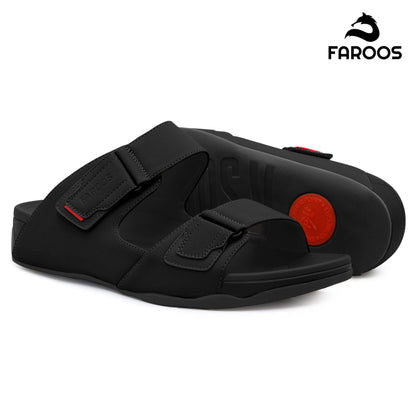 Faroos[F339]M116 Black Gents Arabic Sandal