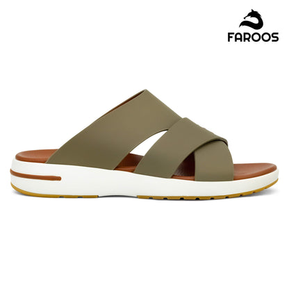Faroos[F415]M200 Truffle Gents Arabic Sandal