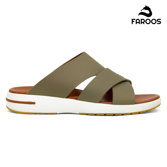 Faroos[F415]M200 Truffle Gents Arabic Sandal