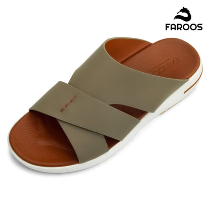 Faroos[F415]M200 Truffle Gents Arabic Sandal