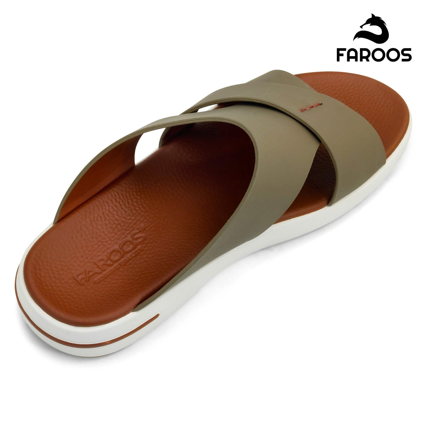 Faroos[F415]M200 Truffle Gents Arabic Sandal