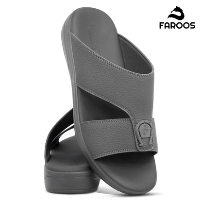 Faroos[F397]M095 Gray Gents Arabic Sandal