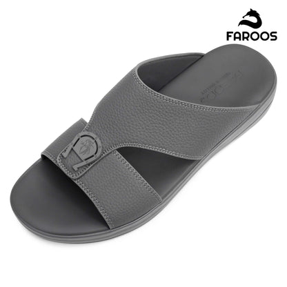 Faroos[F397]M095 Gray Gents Arabic Sandal