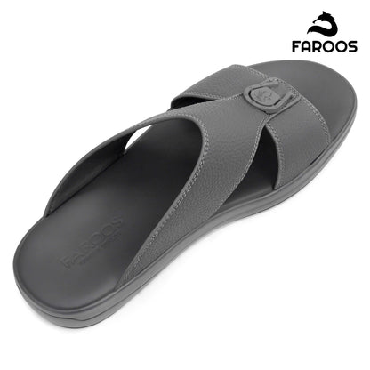 Faroos[F397]M095 Gray Gents Arabic Sandal