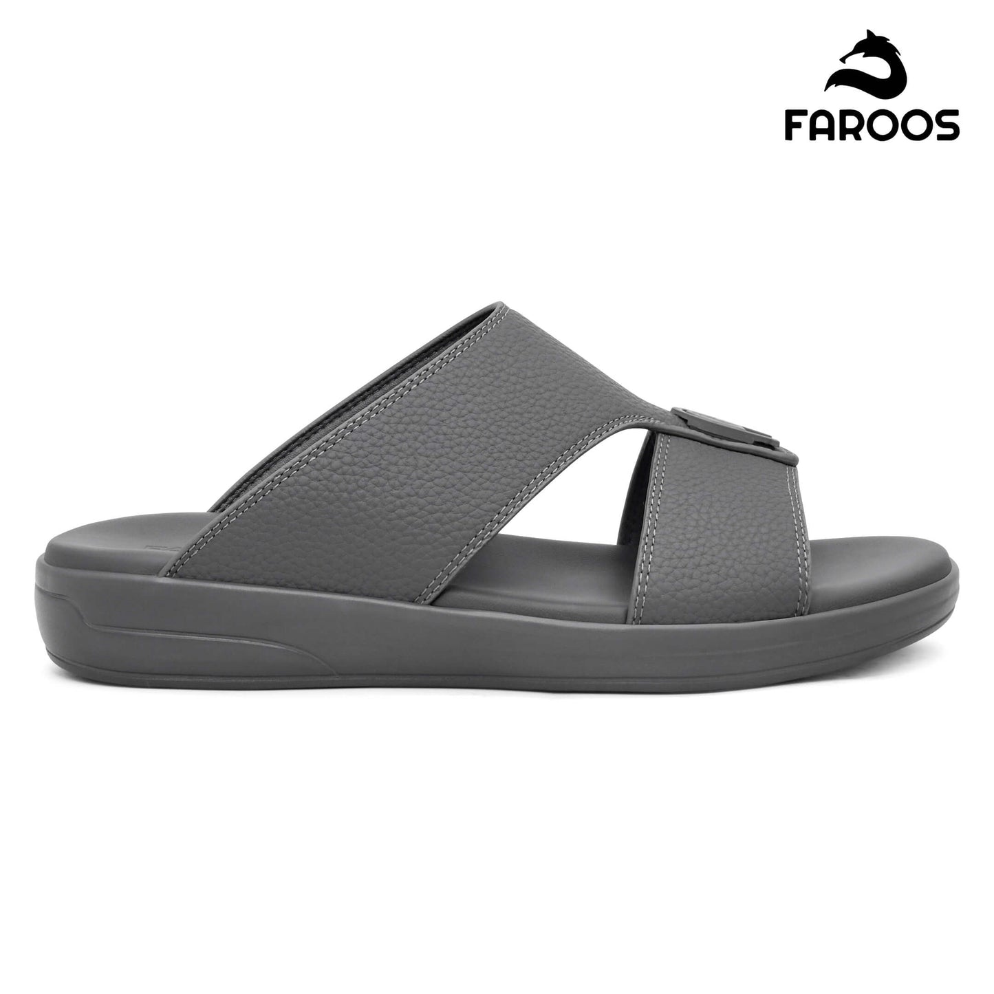 Faroos[F397]M095 Gray Gents Arabic Sandal