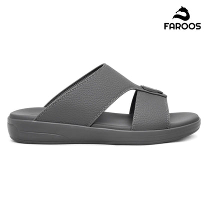 Faroos[F397]M095 Gray Gents Arabic Sandal