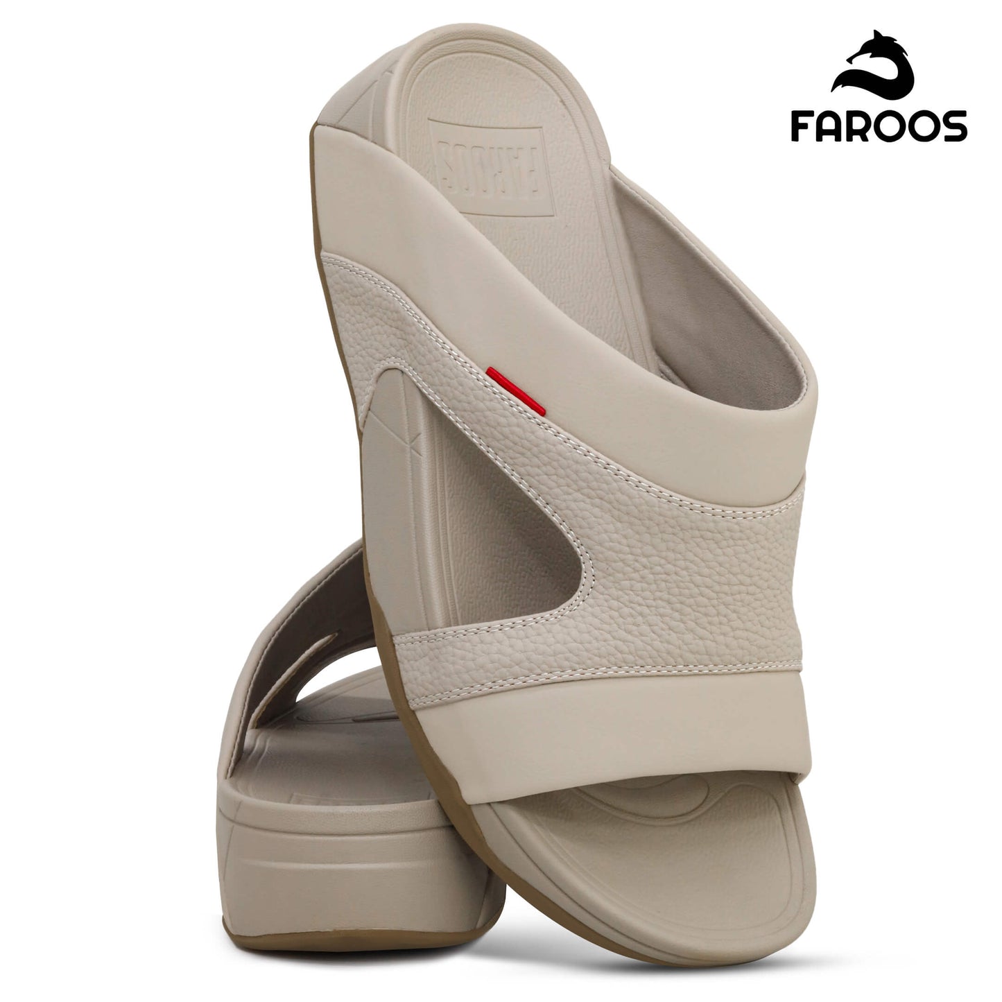 Faroos[F446]M148 Beige Gents Arabic Sandal