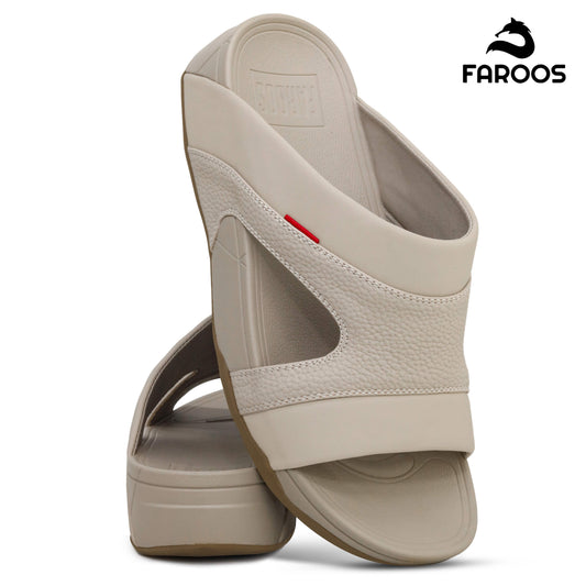 Faroos[F446]M148 Beige Gents Arabic Sandal