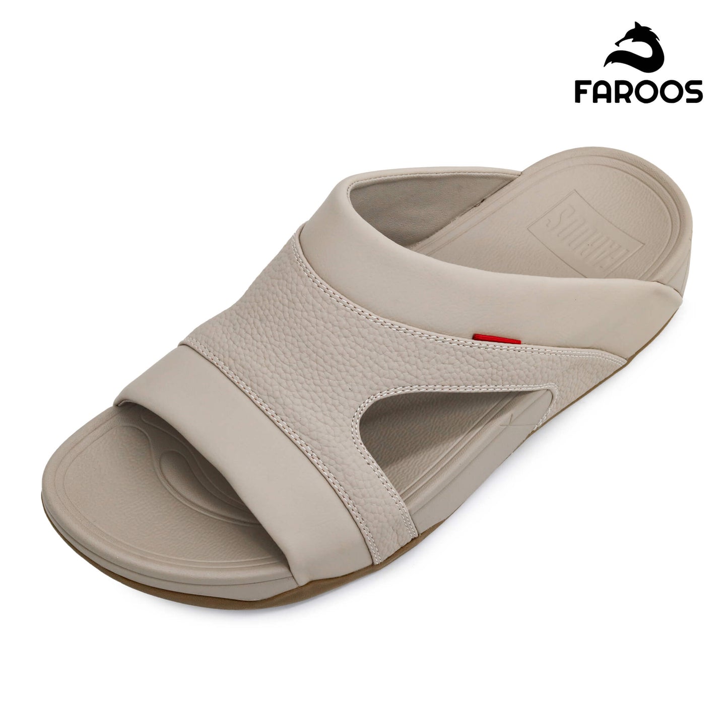 Faroos[F446]M148 Beige Gents Arabic Sandal