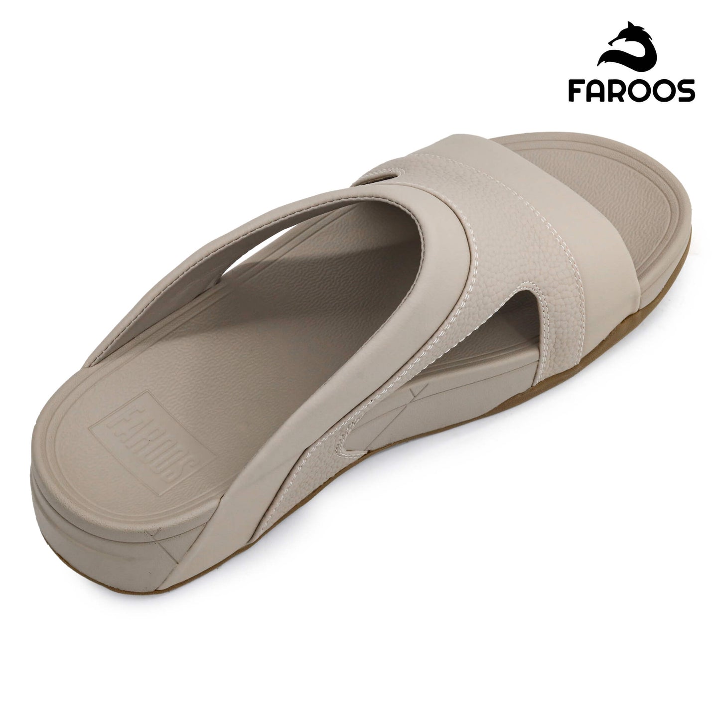 Faroos[F446]M148 Beige Gents Arabic Sandal