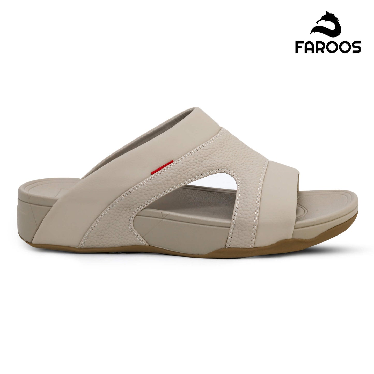 Faroos[F446]M148 Beige Gents Arabic Sandal