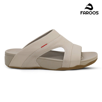 Faroos[F446]M148 Beige Gents Arabic Sandal