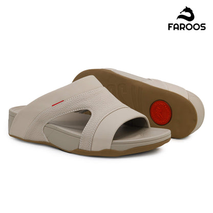 Faroos[F446]M148 Beige Gents Arabic Sandal