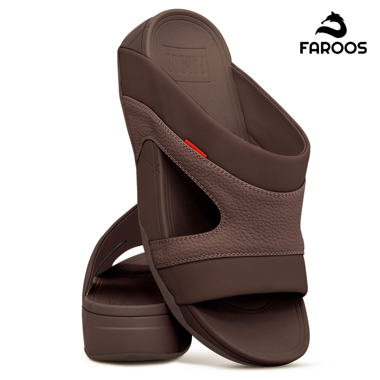 Faroos[F448]M148 Brown Gents Arabic Sandal
