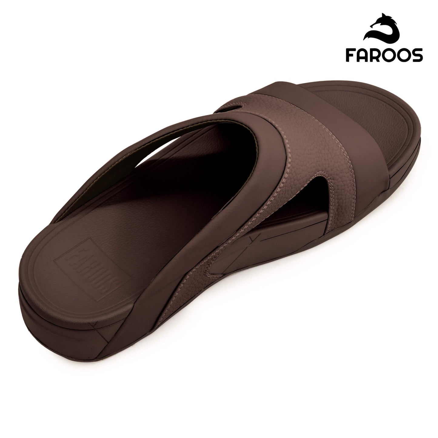 Faroos[F448]M148 Brown Gents Arabic Sandal