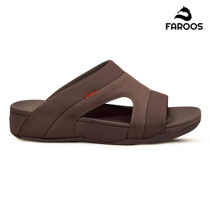 Faroos[F448]M148 Brown Gents Arabic Sandal