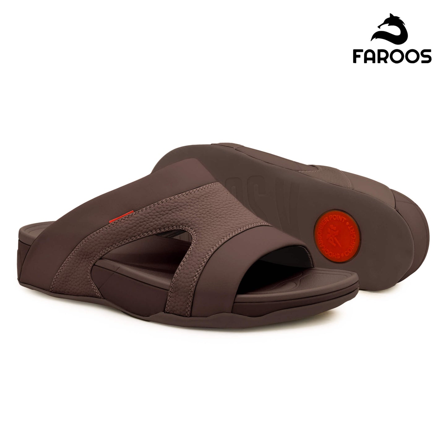 Faroos[F448]M148 Brown Gents Arabic Sandal