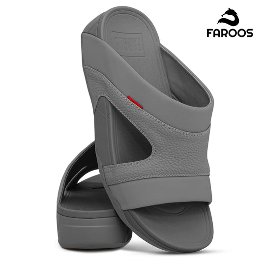 Faroos[F450]M148 Gray Gents Arabic Sandal