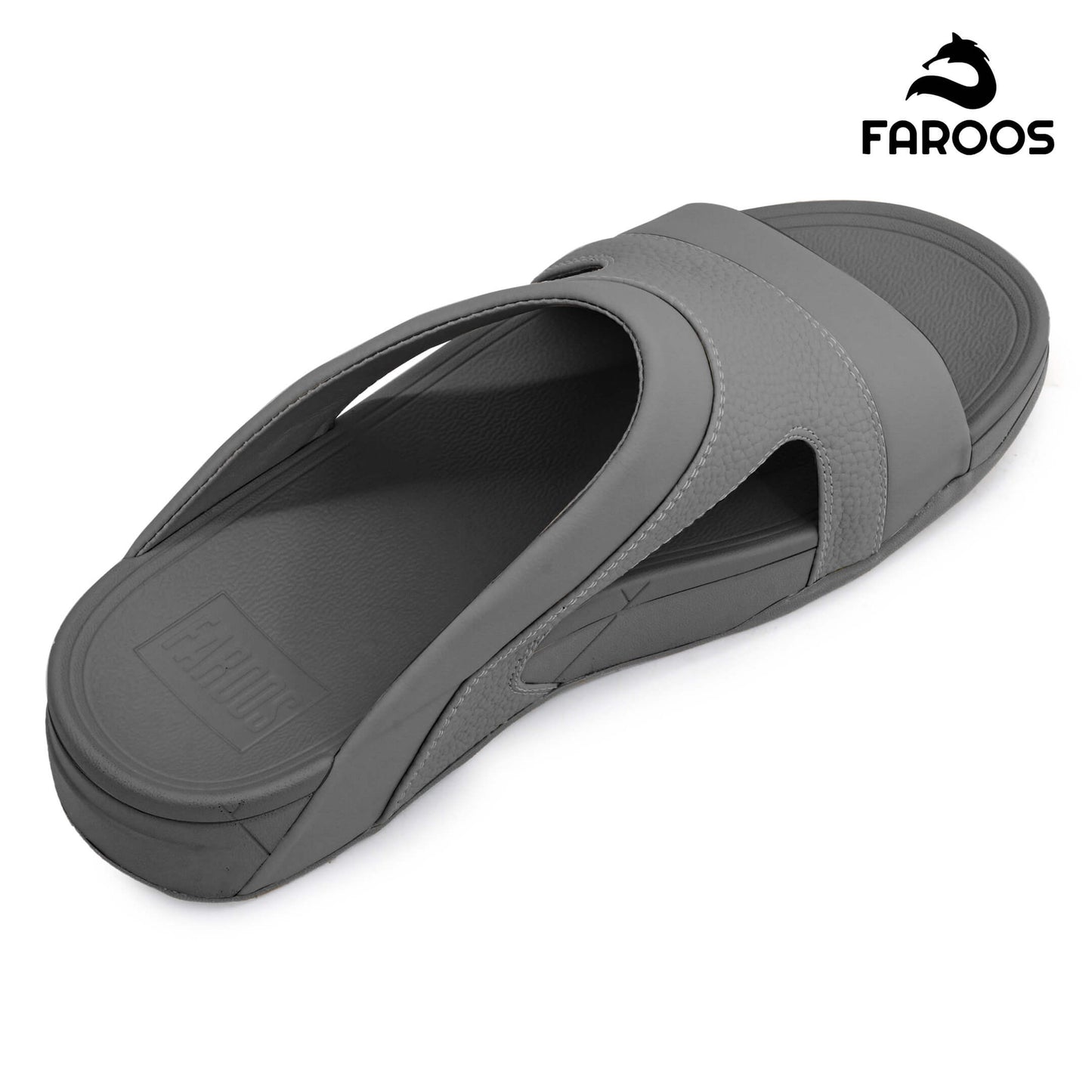 Faroos[F450]M148 Gray Gents Arabic Sandal